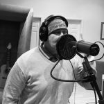 Mark putting down vocals for the ‘Ivy’s Wax’ demo.